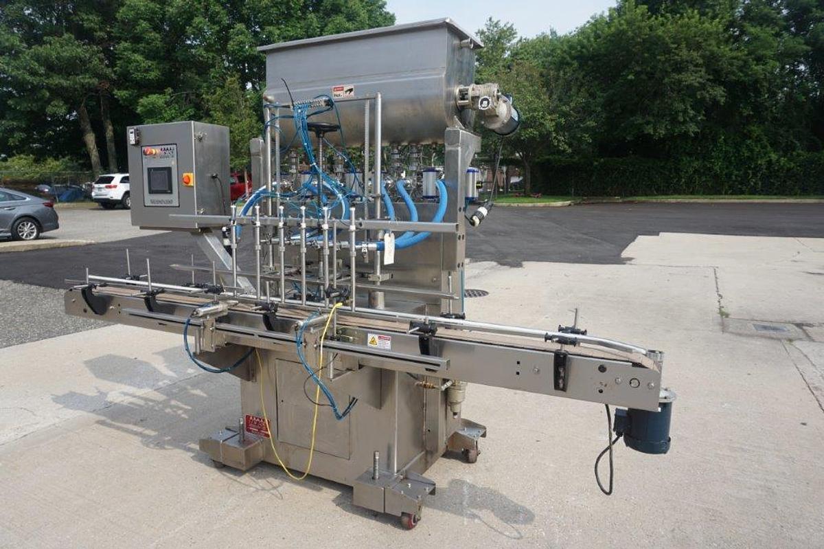 Used Acasi 6 Piston Fully Automatic Filling Machine, Suitable For Hot Filling
