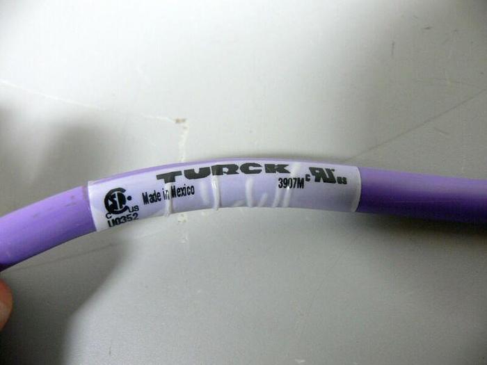 Used Lot of 3 - 3-way 5-pin Connectors w/ 4 Turck Profibus Type 455 Cables