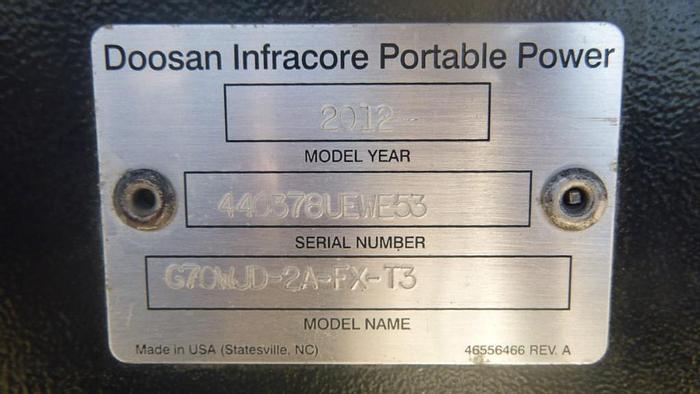 Used Generator, Diesel, 58 kW, Doosan, 480 Volt #S743422