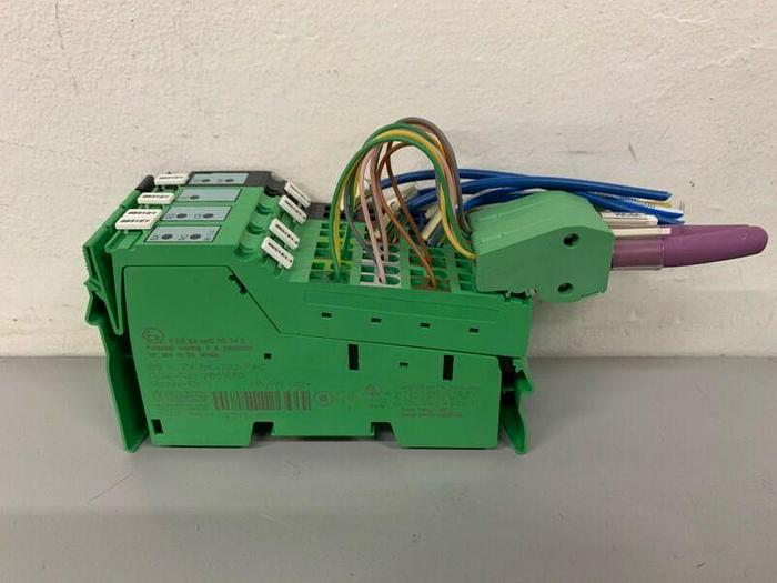 Used Phoenix Contact Terminal Block w/ IBS IL 21 BK-T/U-PAC on Rails