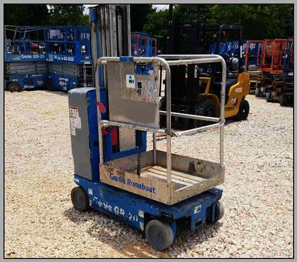 Used 2011 Genie GR-20 DC Self Propelled Vertical Lift Platform