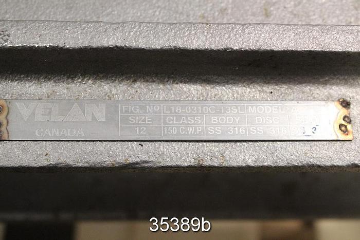 Used Velan A 12" Hand Operated Knife Gate Valve #35389