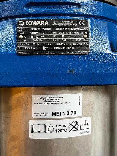 Gebraucht Hochdruckpumpe Hersteller Lowara Typ 33SV09G220T/D