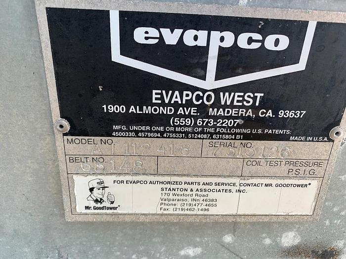 Used Refrig, Cooling Tower, 518 T, Evapco, S/ST, Mdl AT112-418, B #S743191