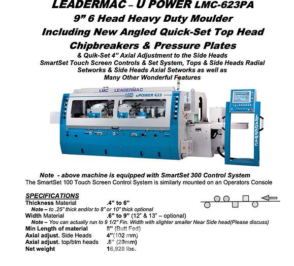 Used 2012 Leadermac M623P Moulder