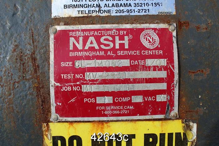 Used Nash CL-14002 Vacuum Pump, Iron Casing #42643
