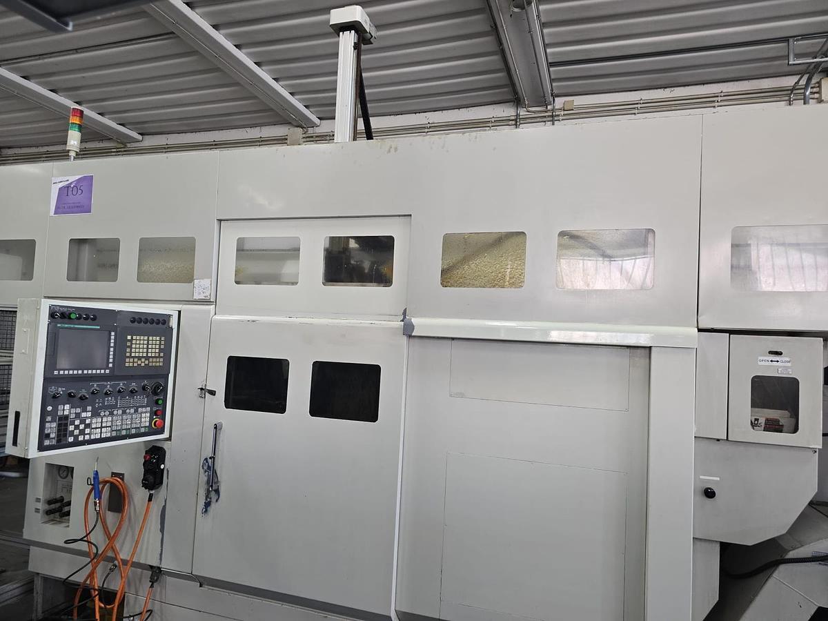 Used Tornio bimandrino ad asse orizzontale MURATEC MT200