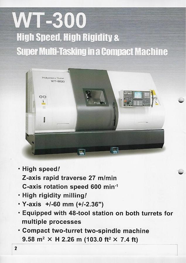 Used Tornio testa fissa NAKAMURA WT 300