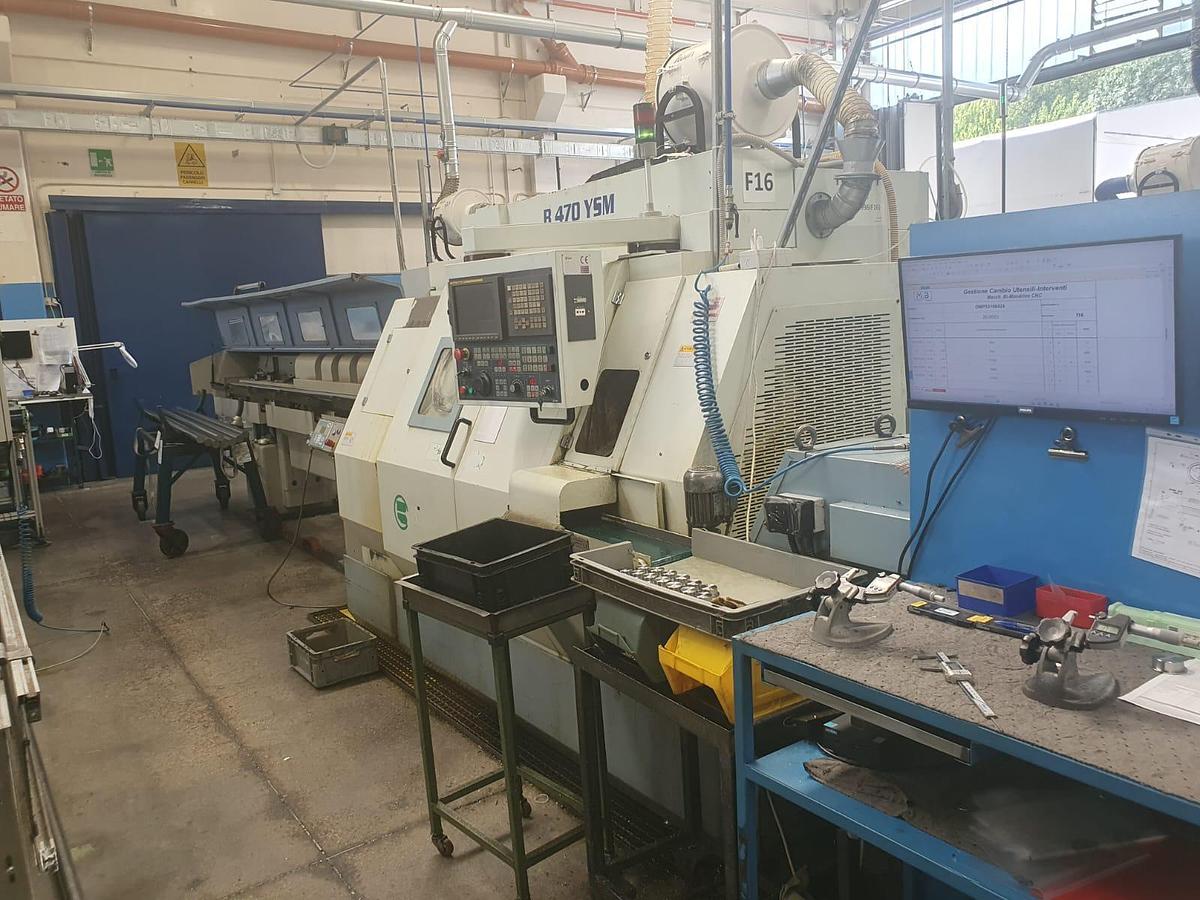 Used Tornio cnc testa fissa ad asse orizzontale BIGLIA B470 YSM