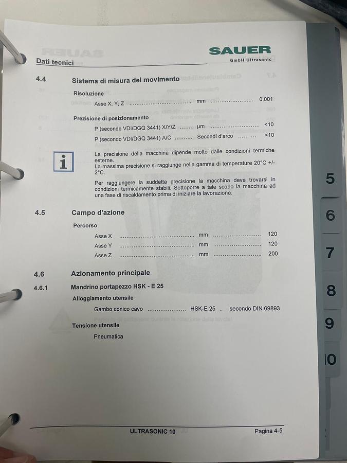 Used Centro di lavoro 5 assi ULTRASONIC 10