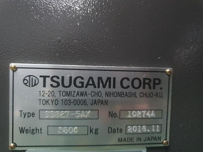 Used 2018 TSUGAMI MODEL SS327-5AX CNC SWISS LATHE
