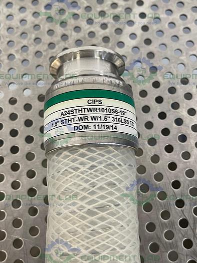 Used Sani-Tech  STHT-WR-1500 19" Silicone Hose w/ 1 1/2" Sanitary Fitting