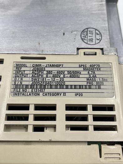 Used Yaskawa CIMR-J7AM40P7