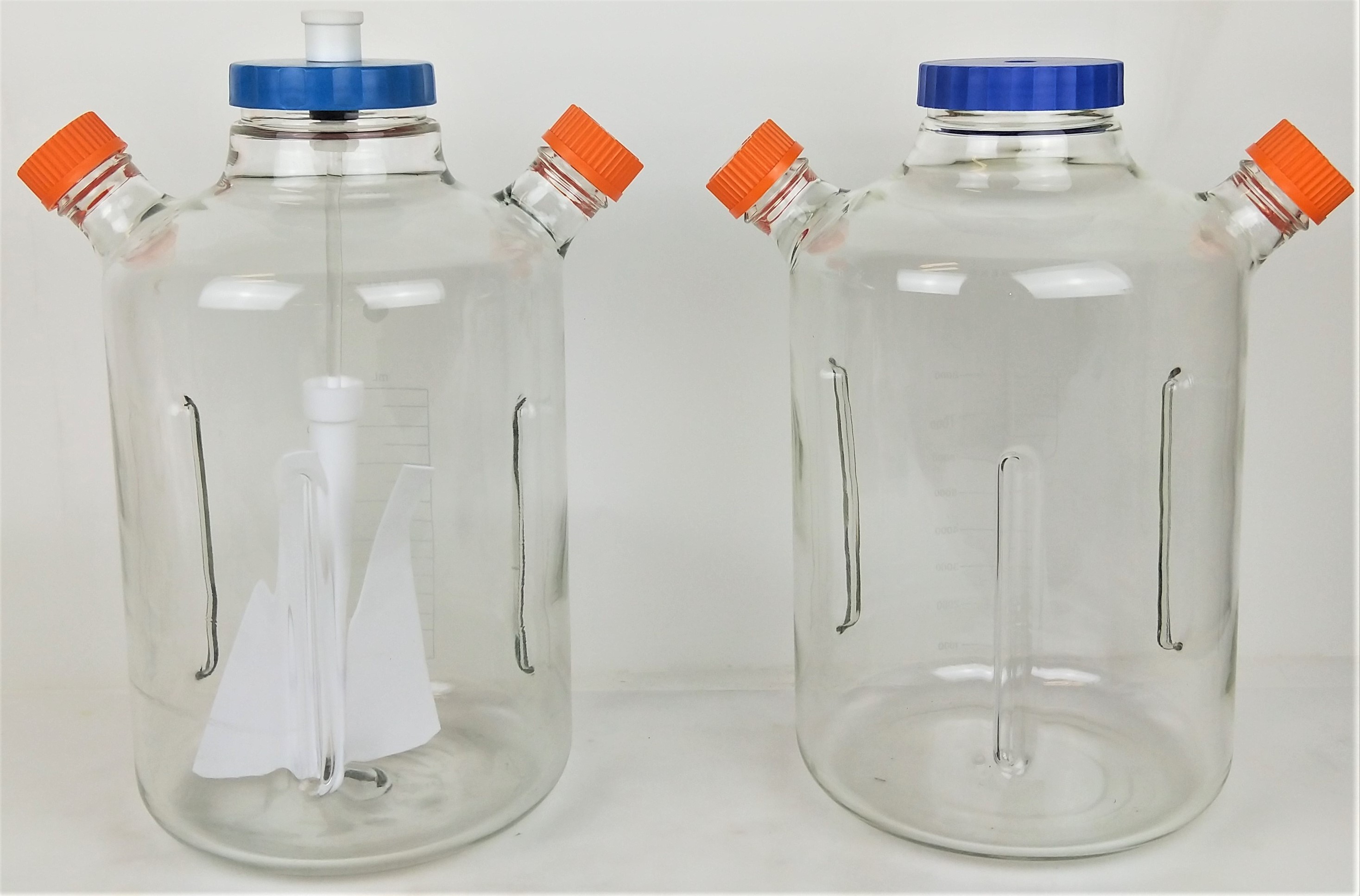 Used Corning ProCulture 45028L Double Sidearm Spinner Flask 8000mL