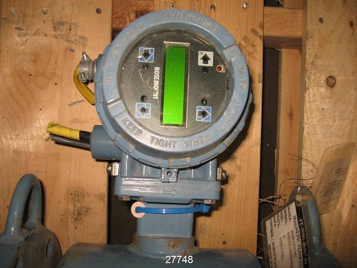 Used Rosemount 8705TSA060S1W0N0B3 6" Magnetic Flow Tube, Maximum Process Temperature 350 F, Max Process Pressure 275 Psi, With Transmitter Model 8732Ct12N0 #27748