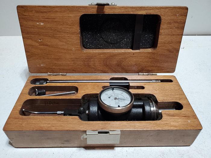 Used BLAKE MFG. CO-AX CENTERING DIAL INDICATOR SET .0005 "w/Wooden Box