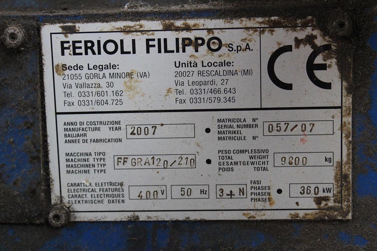 2007 FILIPPO FERIOLI SPA FF GRA120/210