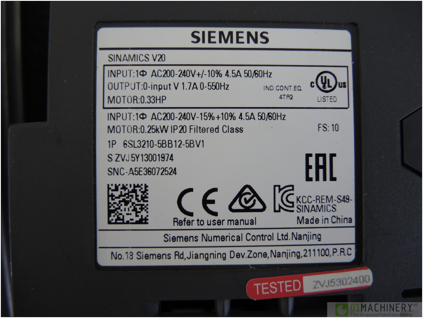 SIEMENS Sinamics V20