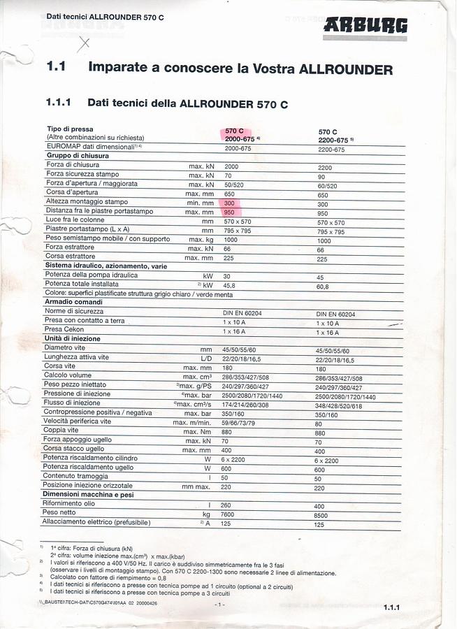 Usato 2000 ARBURG 570C 2000-675 IN0486