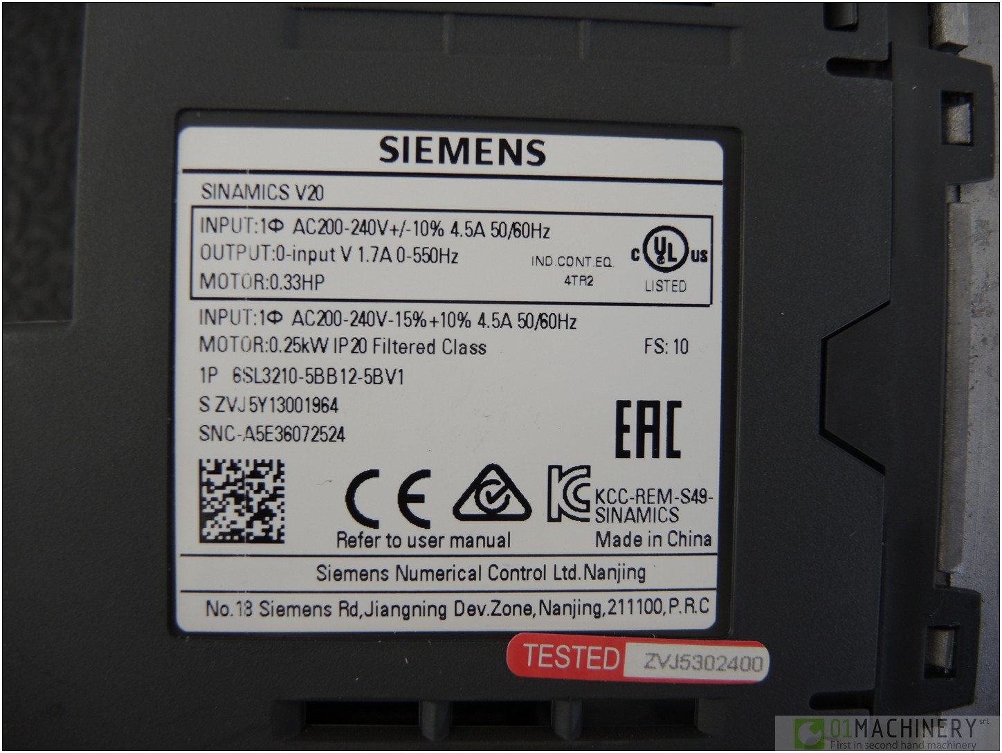 SIEMENS Sinamics V20
