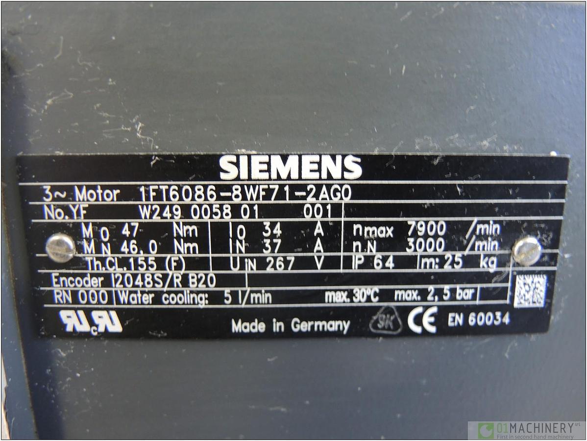 2001 SIEMENS 1FT6086-8WF71-2AG0