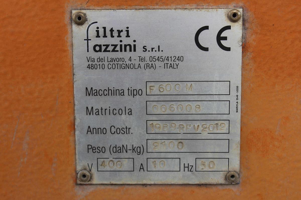 2012 FILTRI FAZZINI F600M