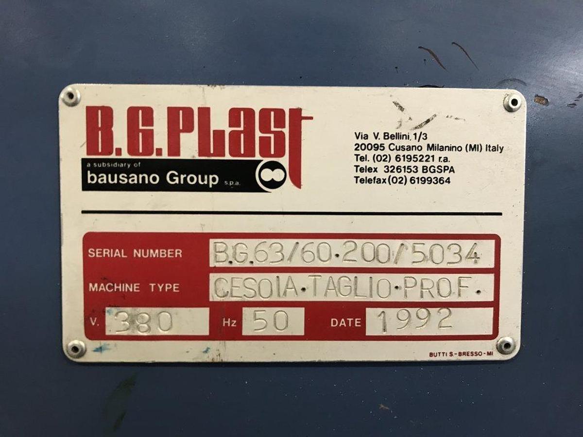 1992 B.G PLAST BG63/60 200/5034