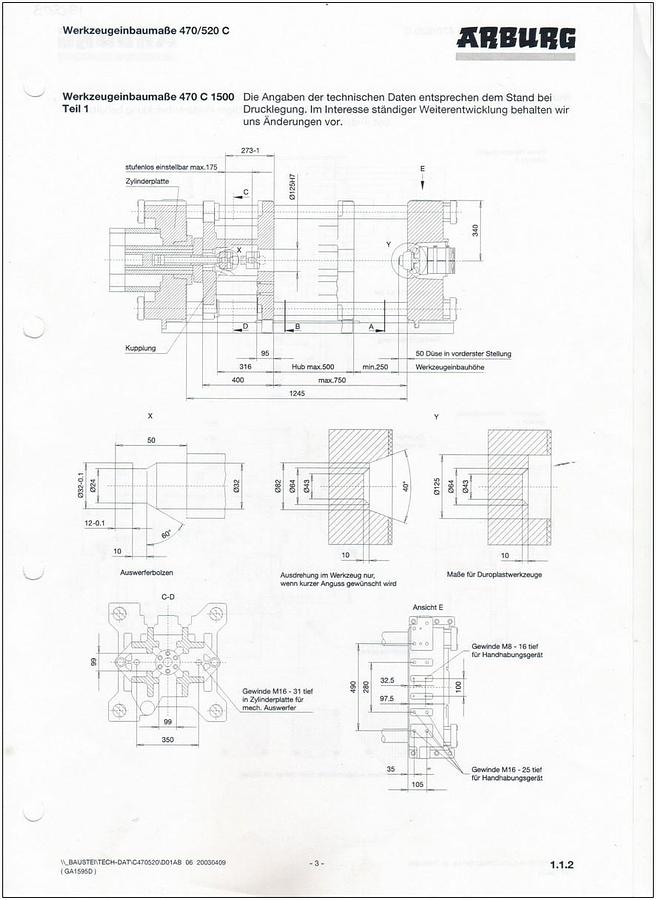 2003 ARBURG 470 C 1500-675