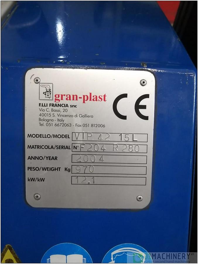 2004 GRAN PLAST VIP 42 15 L
