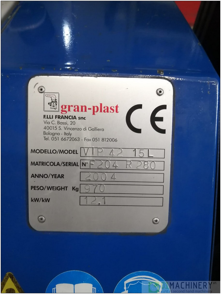 2004 GRAN PLAST VIP 42 15 L