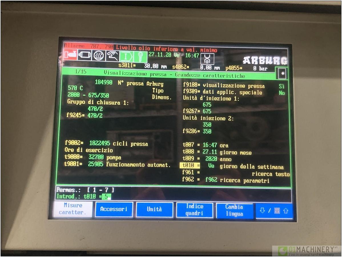 Usato 2001 ARBURG 570C 200 675 350 IN0178