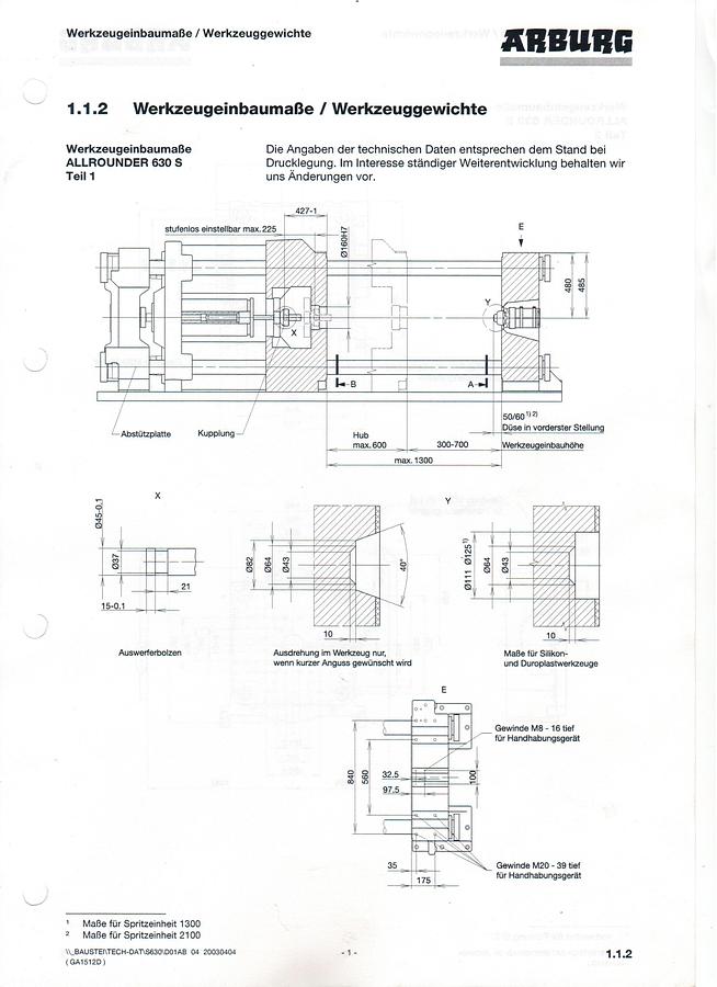 2003 ARBURG 630 S 2500-1300