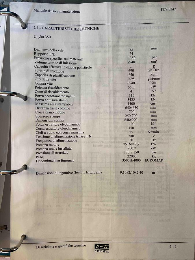 2005 PLASTIC METAL UNIKA 350