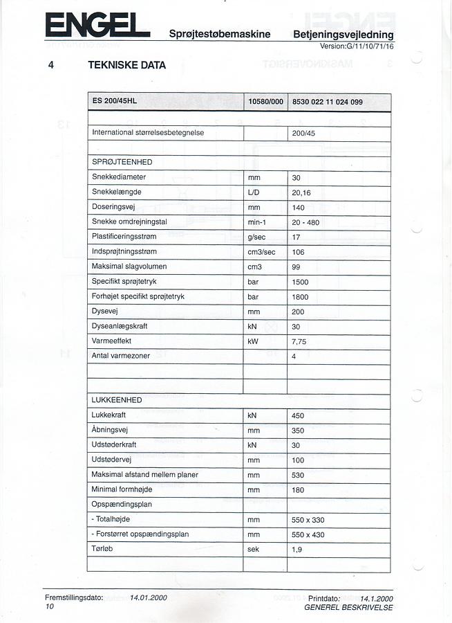 Usato 2000 ENGEL ES 200/45 HL IN0140