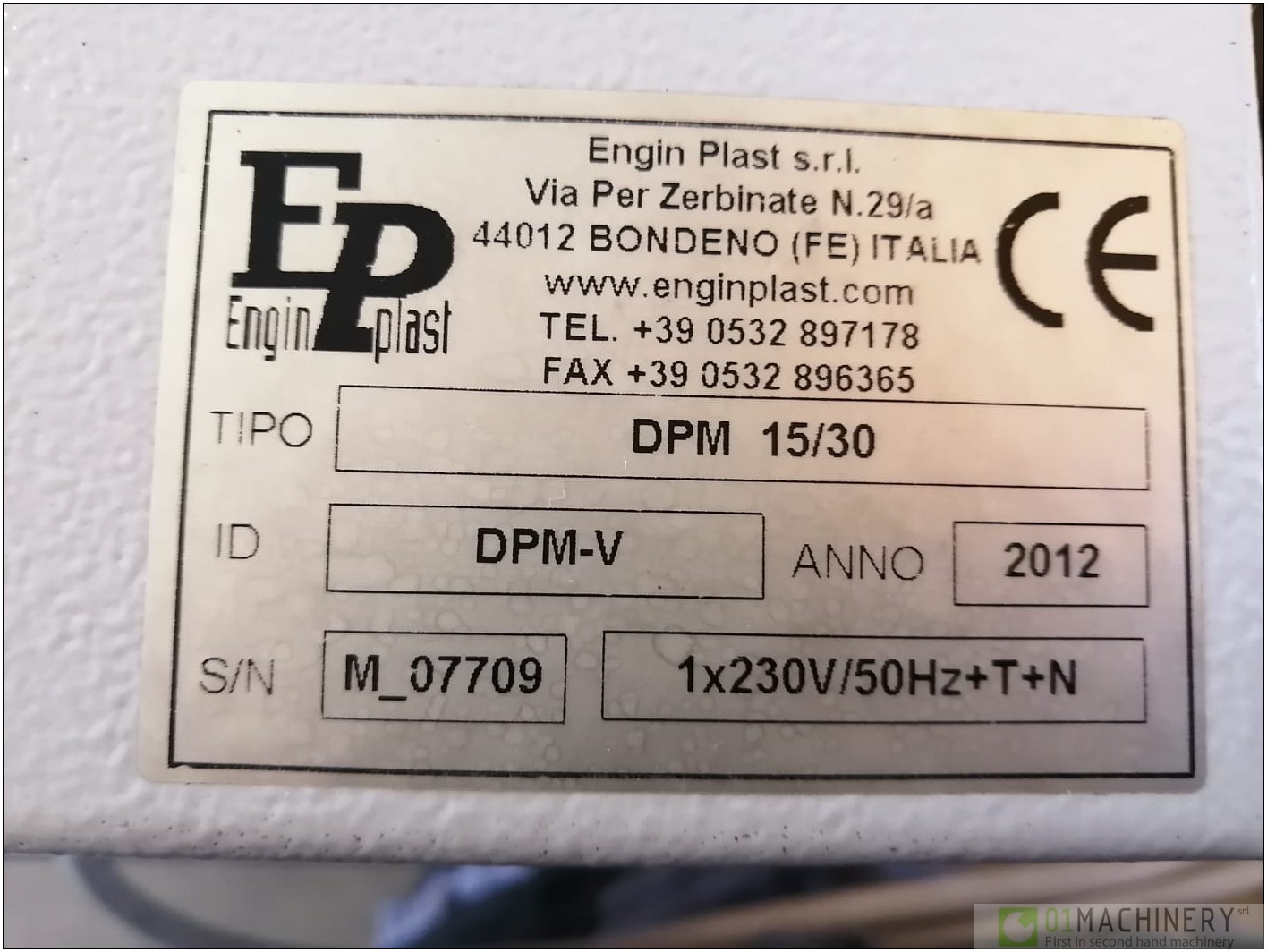 2012 ENGIN PLAST DPM 15/30