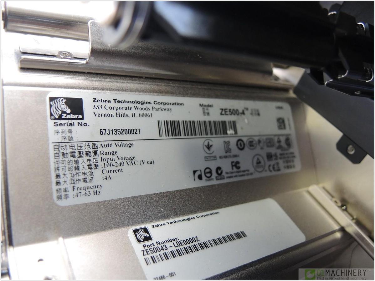 Used 2017 ZEBRA ZE500-4 AI2485