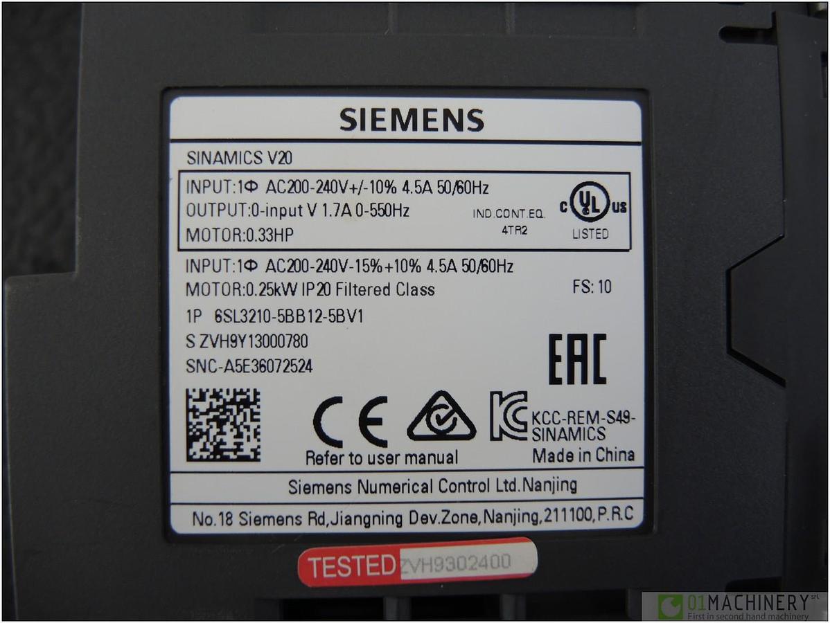  SIEMENS Sinamics V20