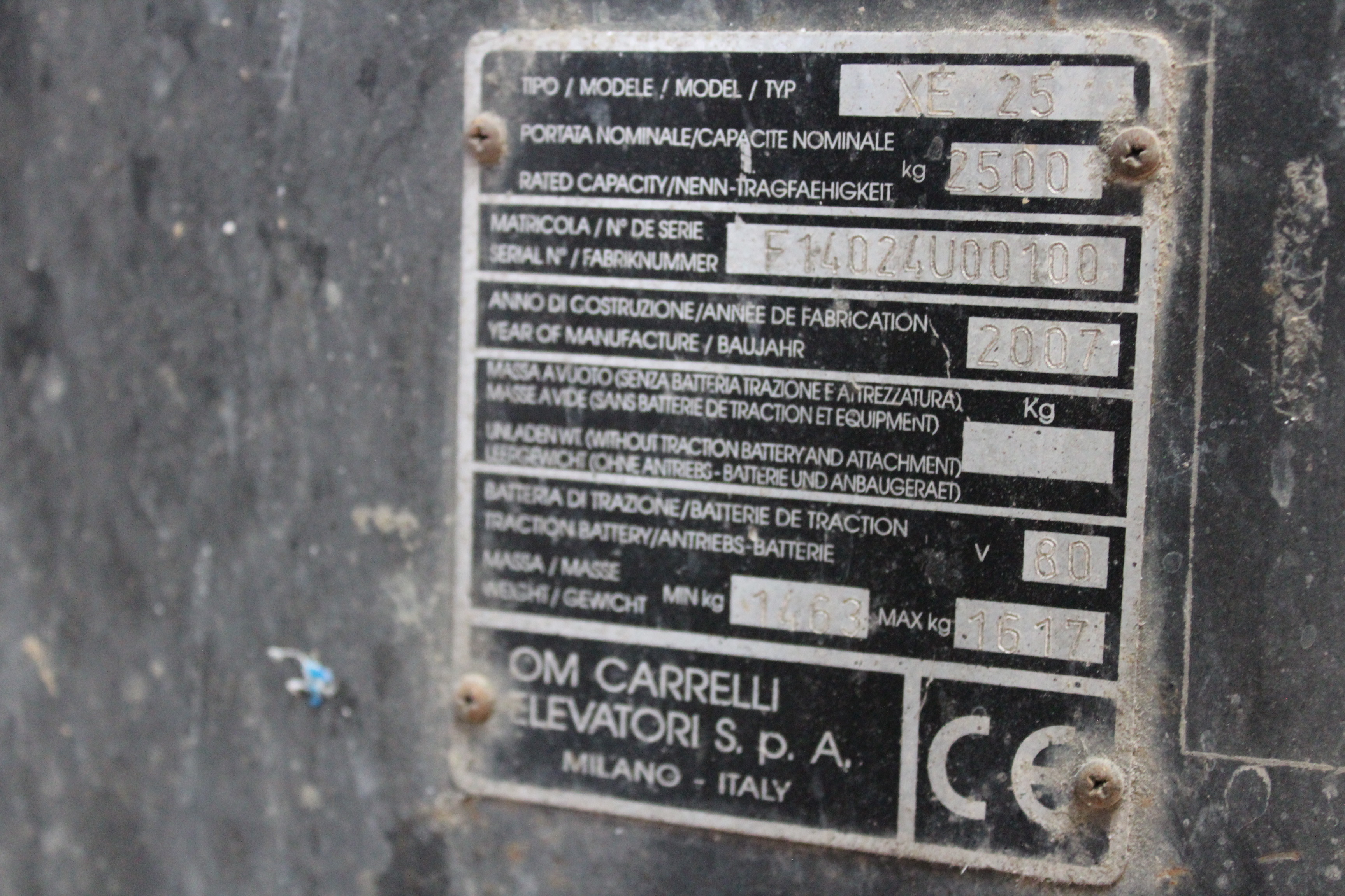 2007 OM STILL XE 25
