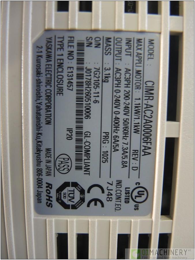 Usato 2006 YASKAWA CIMR-AC2A0006FAA AI1544