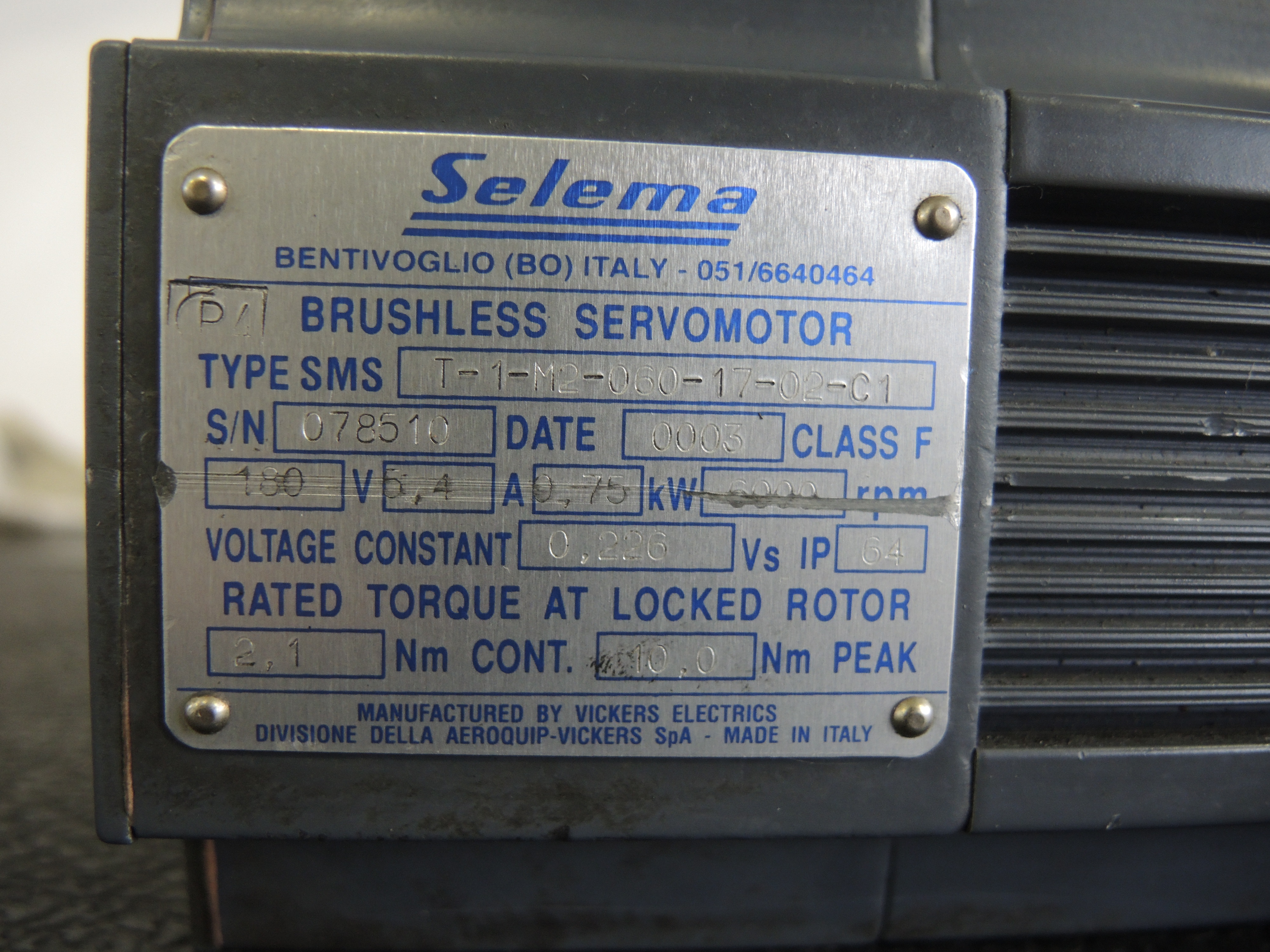 2000 SELEMA T-1-M2-060-17-02-C1