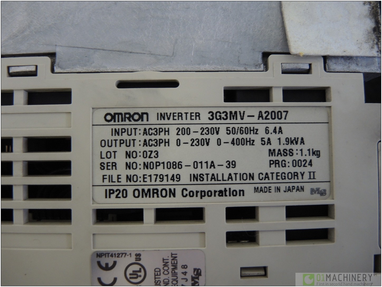 Used OMRON 3G3MV-A2007 RC0016