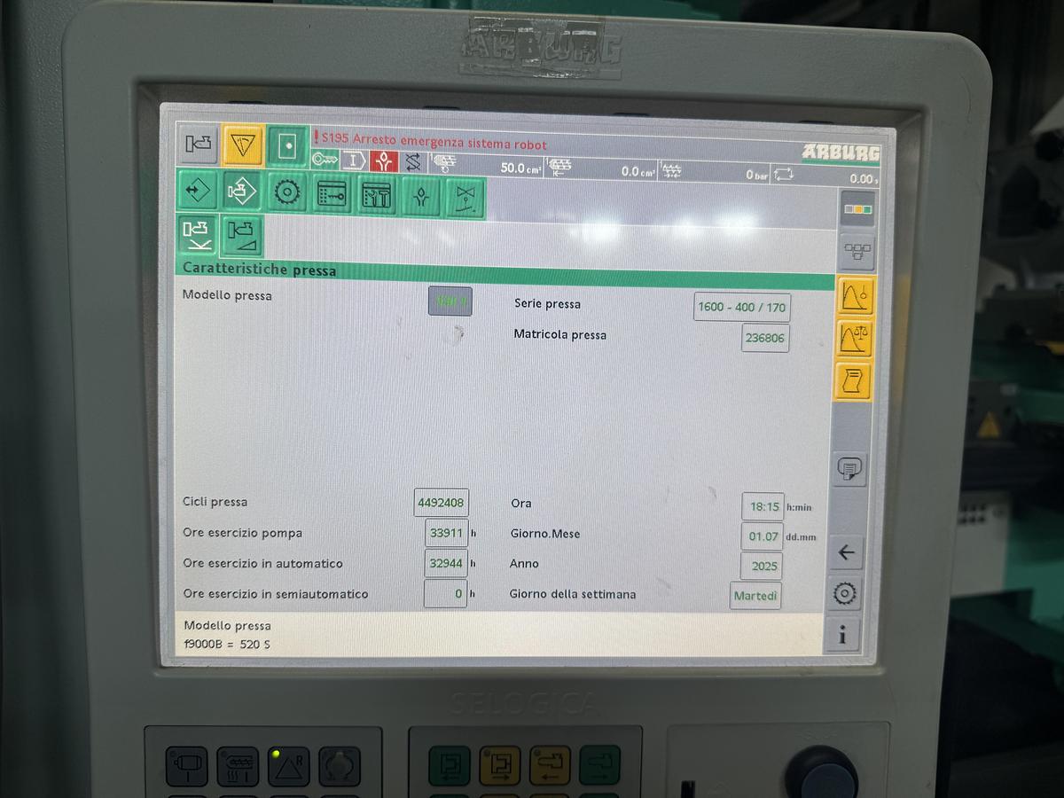 2016 ARBURG 520S 1600-400/170