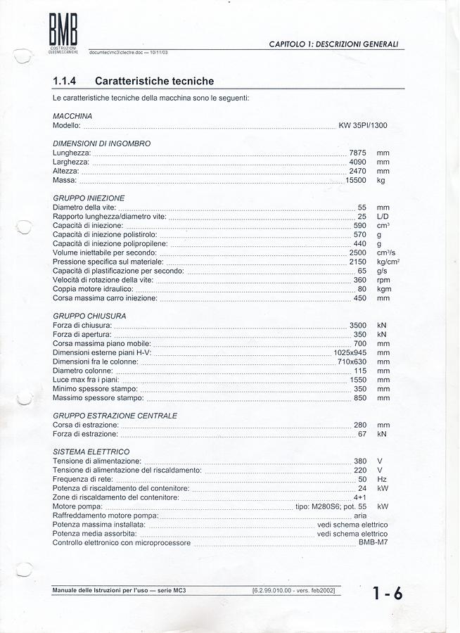 Usato 2003 BMB KW 35 PI/1300 IN0071