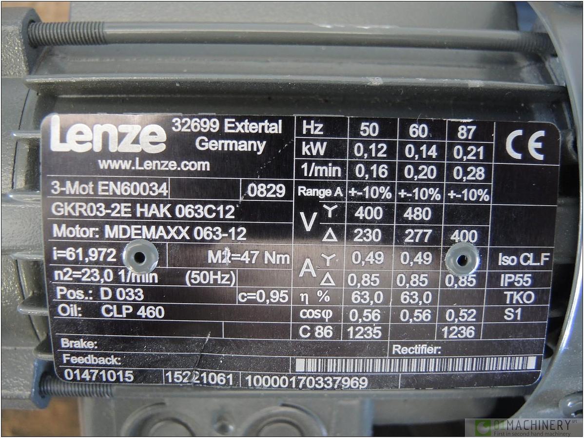 2009 LENZE GKR03-2E HAK 063C12