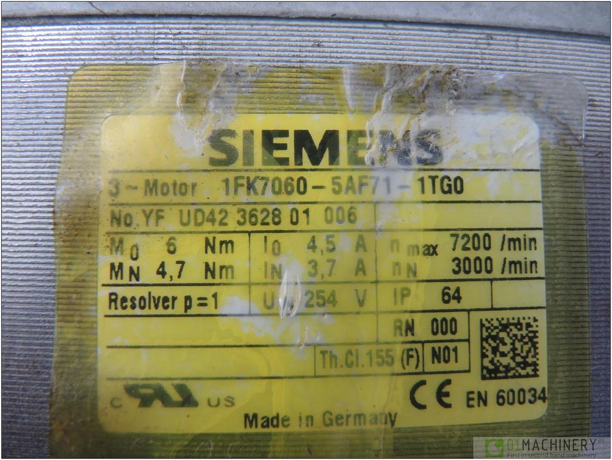 Used 2006 SIEMENS 1FK7060-5AF71-1TG0 AI2943