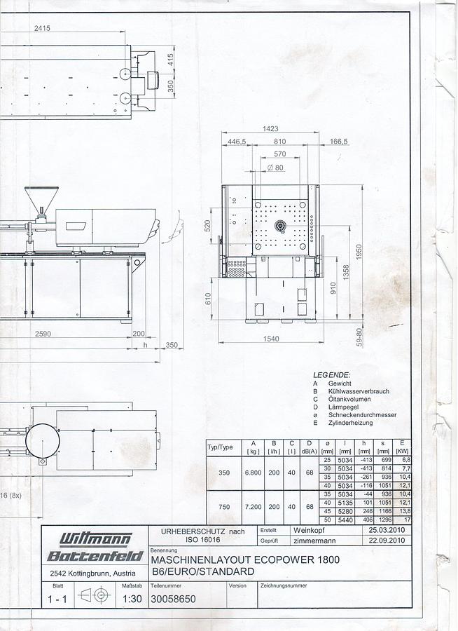 Usato 2011 BATTENFELD EcoPower 180/750 IN0676
