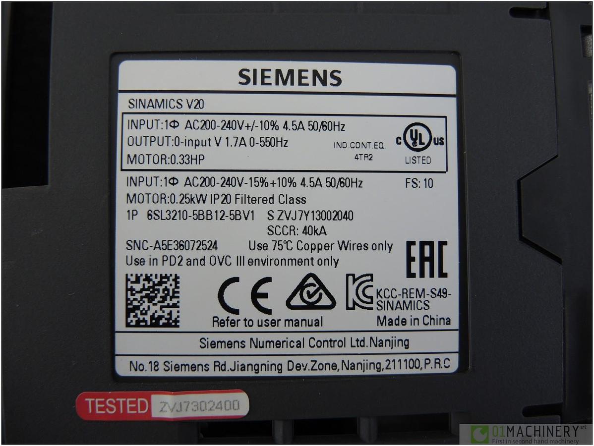  SIEMENS Sinamics V20