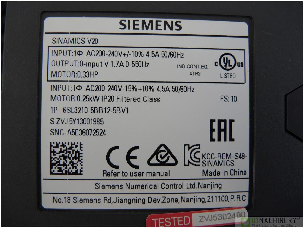  SIEMENS Sinamics V20