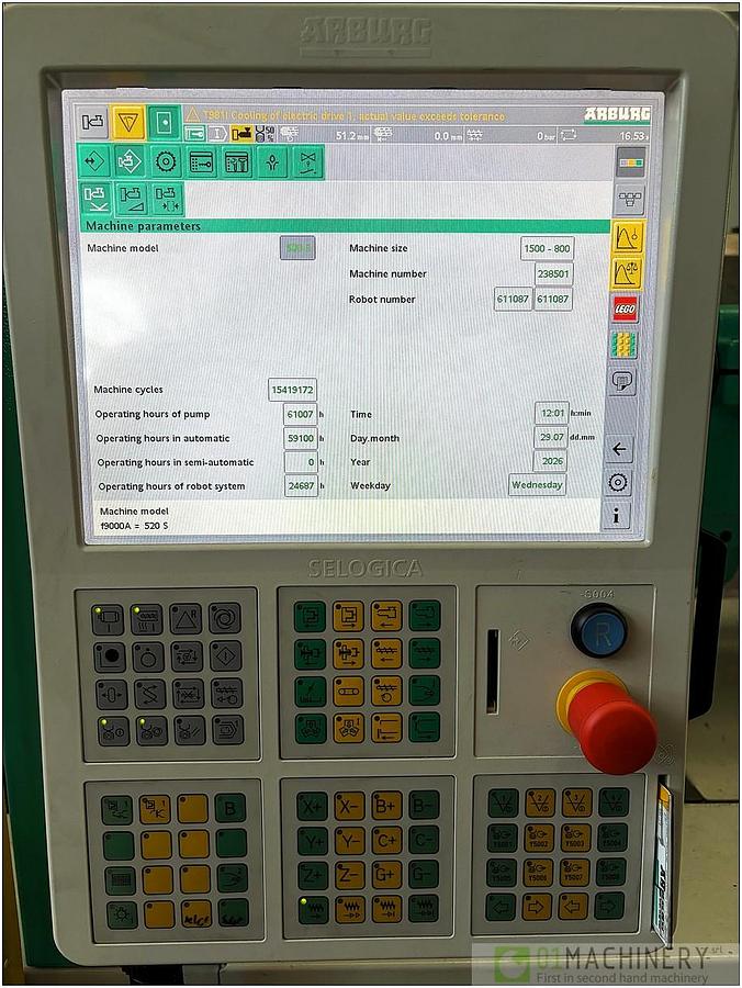 2016 ARBURG 520 S 1500-800