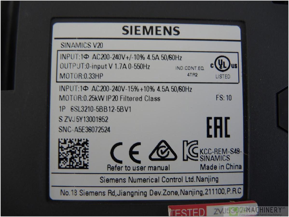  SIEMENS Sinamics V20